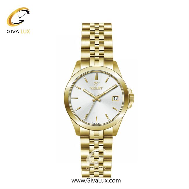 ساعت مچی اورجینال زنانه ویولت VIOLET طلایی | طلایی| نقره ای| کد رفرنس 0555/2 | 0570/2